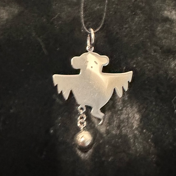 Tous Special Edition Ghost Stainless Steel Silver Necklace Pendant ๐ป Rare find! - Picture 2 of 8